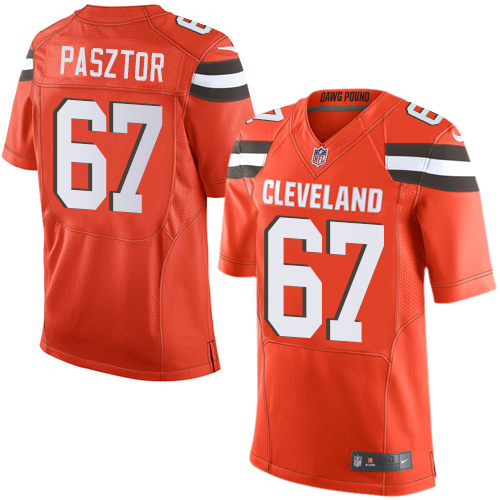 Youth Elite Austin Pasztor Nike Jersey Orange Alternate - #67 NFL Cleveland Browns